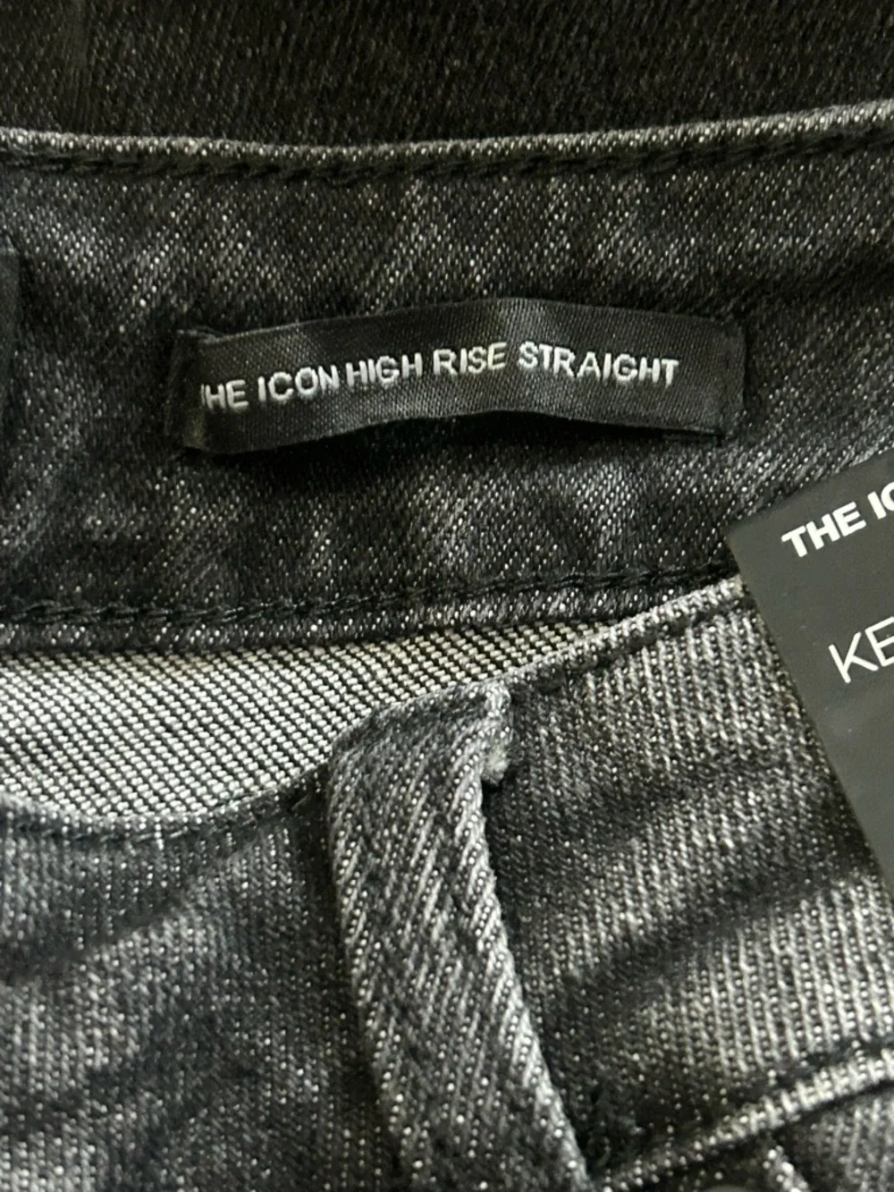 Kendall + Kylie Women's The Icon High Rise Straight sz 30 Black Denim Distressed - Picture 6 of 11